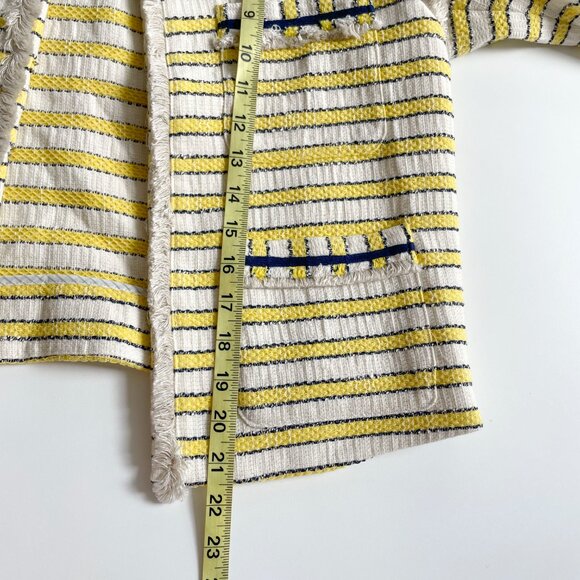 Veronica Beard Talie Jacket Tweed Blazer Off White Yellow Size 8 NEW NWT - Picture 9 of 10